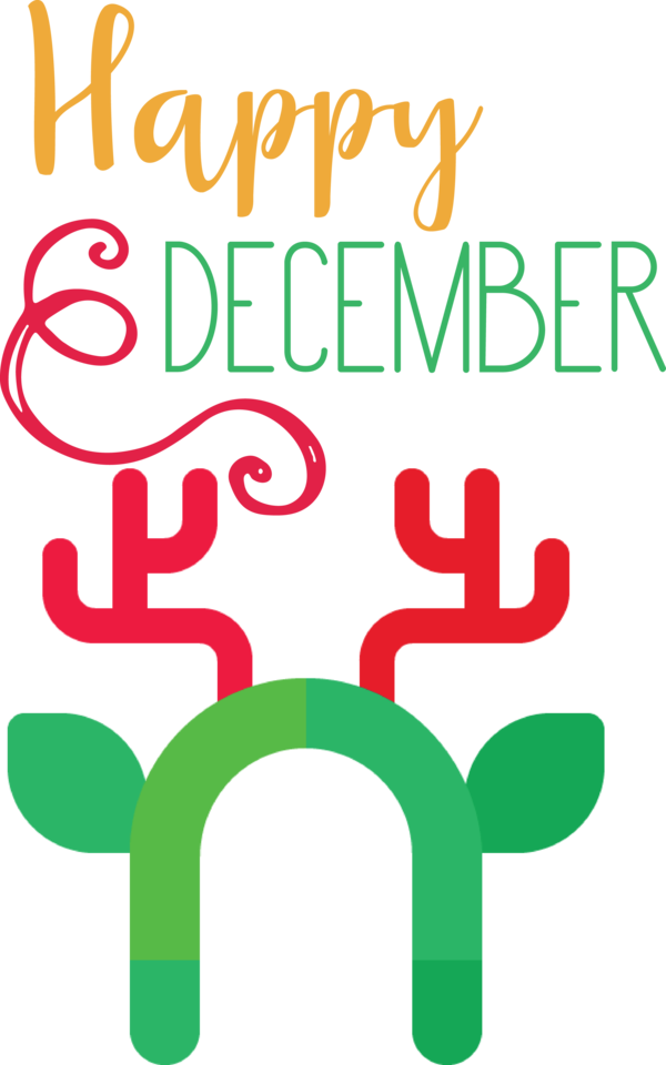 Transparent Christmas Logo Green Meter for Hello December for Christmas