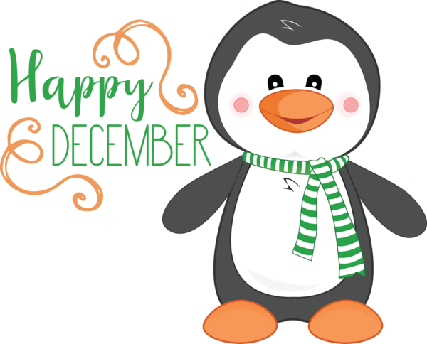 Transparent Christmas Penguins Gentoo penguin Poster for Hello December for Christmas