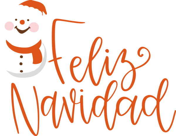 Transparent Christmas Cartoon Logo Line for Feliz Navidad for Christmas
