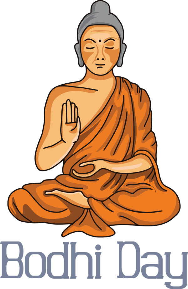 Transparent Bodhi Day Gautama Buddha Meditation Monk for Bodhi for Bodhi Day