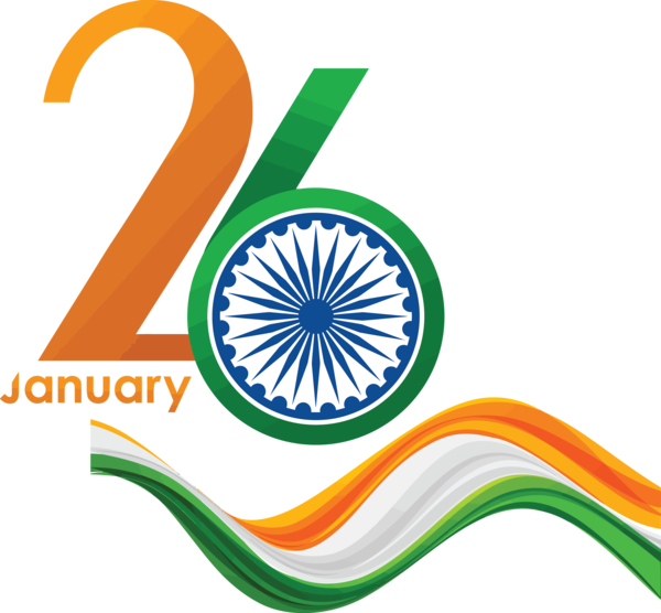 Transparent India Republic Day Logo Symbol Design for Happy India Republic Day for India Republic Day