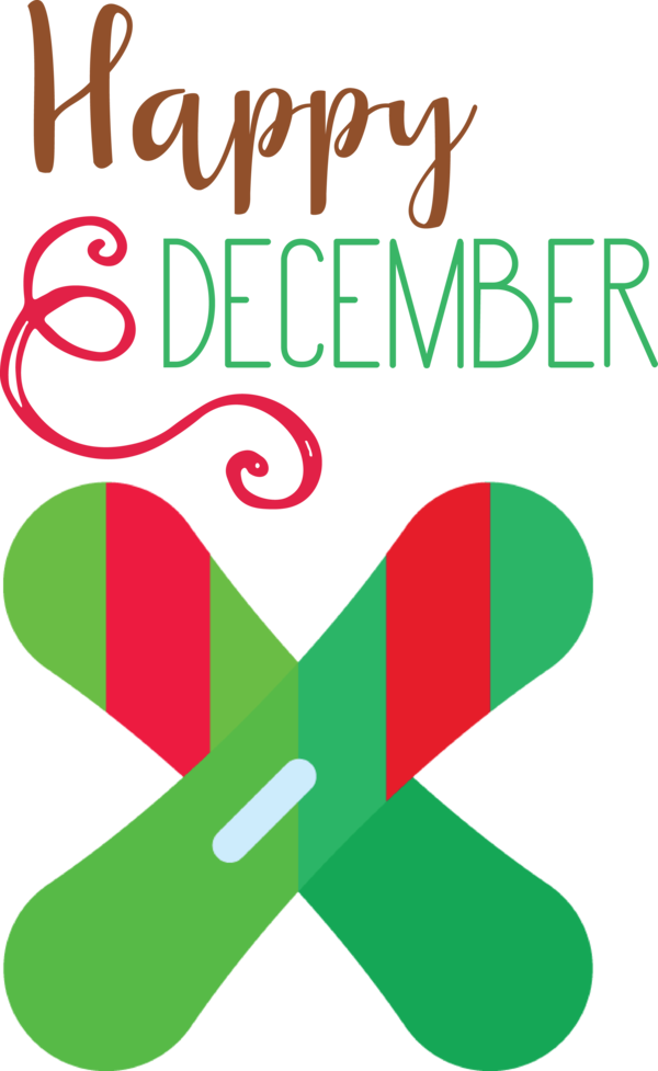 Transparent Christmas Green Line Meter for Hello December for Christmas