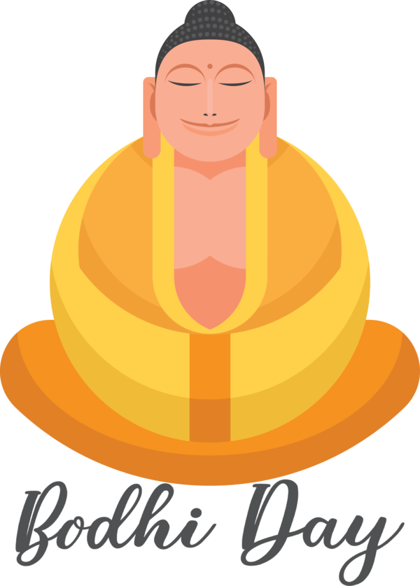Transparent Bodhi Day Cartoon Yellow Meter for Bodhi for Bodhi Day