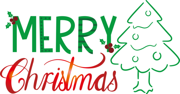 Transparent Christmas Logo Green Meter for Merry Christmas for Christmas