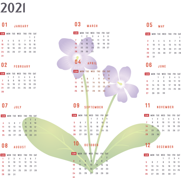 Transparent New Year Japan  Cartoon for Printable 2021 Calendar for New Year