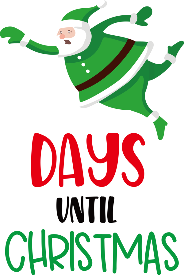 Transparent Christmas Logo Character Green for Santa for Christmas