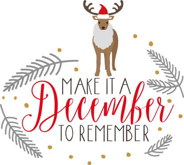 Transparent Christmas Deer Reindeer Christmas Ornament M for Hello December for Christmas