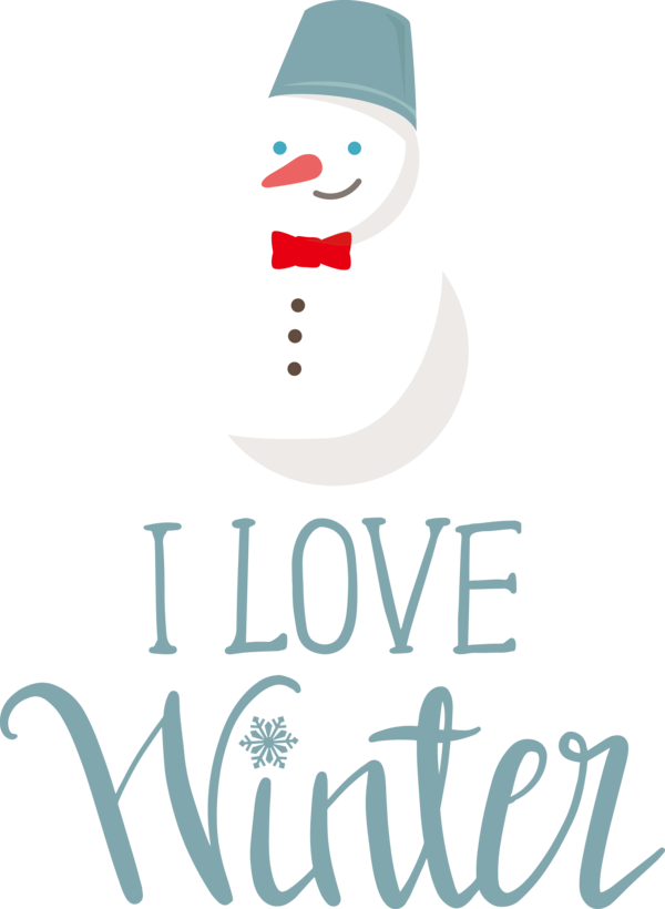 Transparent Christmas Logo Snowman Character for Hello Winter for Christmas