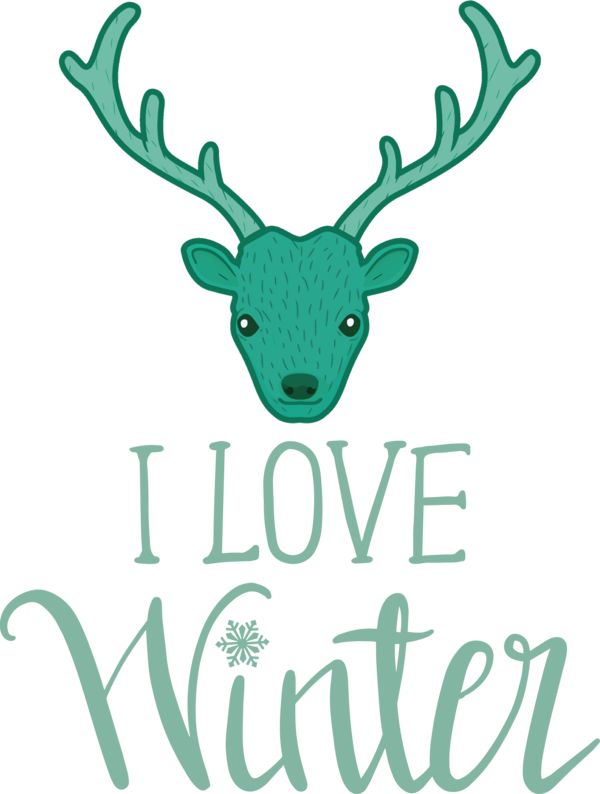 Transparent Christmas Reindeer Deer Antler for Hello Winter for Christmas