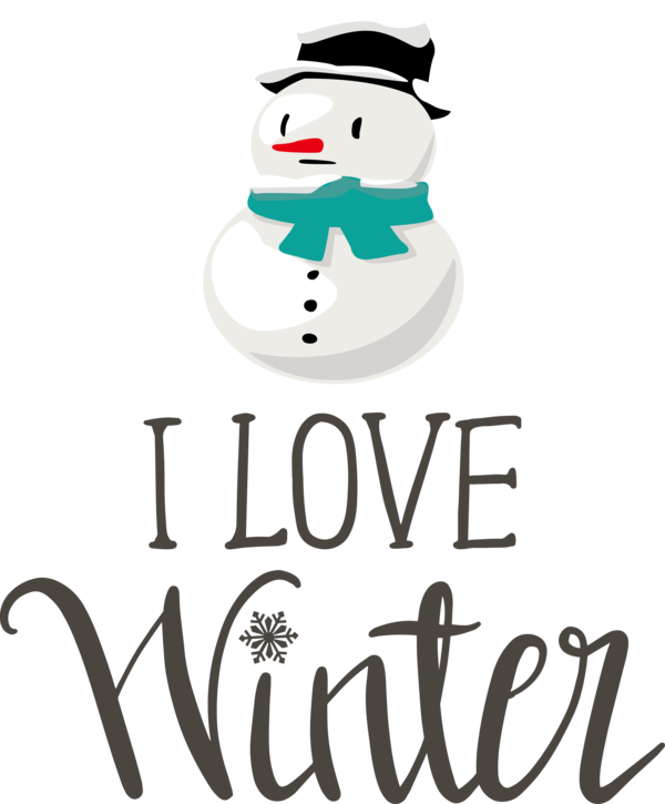 Transparent Christmas Logo Character Line for Hello Winter for Christmas
