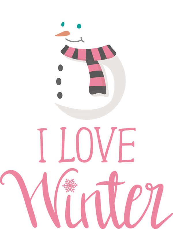Transparent Christmas Logo Cartoon Design for Hello Winter for Christmas