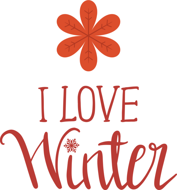 Transparent Christmas Logo Flower Petal for Hello Winter for Christmas