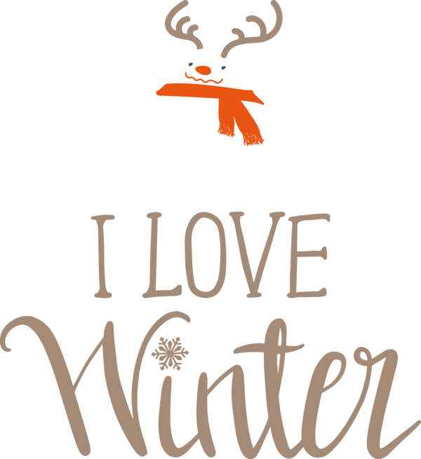 Transparent Christmas Logo Calligraphy Design for Hello Winter for Christmas