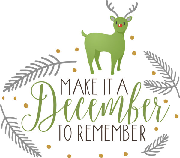 Transparent Christmas Reindeer Deer Antler for Hello December for Christmas