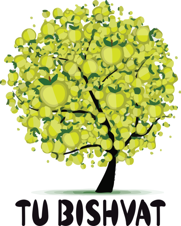 Transparent Tu Bishvat Royalty-free Design Cdr for Tu Bishvat Tree for Tu Bishvat