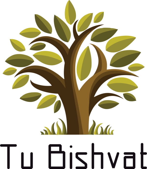 Transparent Tu Bishvat Symbol Logo Icon for Tu Bishvat Tree for Tu Bishvat