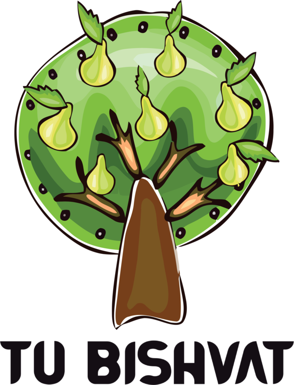 Transparent Tu Bishvat Cartoon Design Drawing for Tu Bishvat Tree for Tu Bishvat