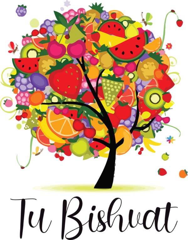 Transparent Tu Bishvat Fruit tree Fruit Apple for Tu Bishvat Tree for Tu Bishvat