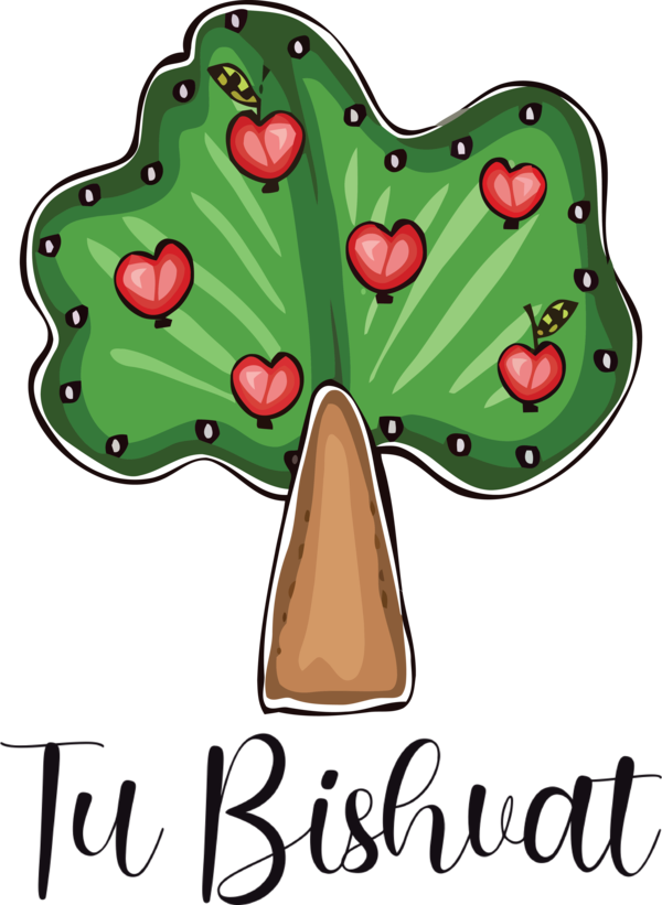 Transparent Tu Bishvat Tree Fruit tree Design for Tu Bishvat Tree for Tu Bishvat