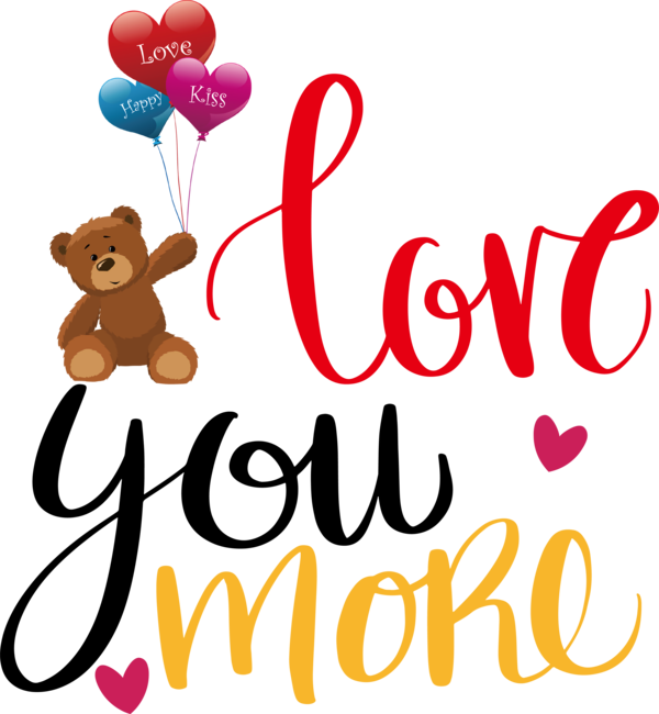 Transparent Valentine's Day Cartoon Teddy bear Line for Valentines Day Quotes for Valentines Day