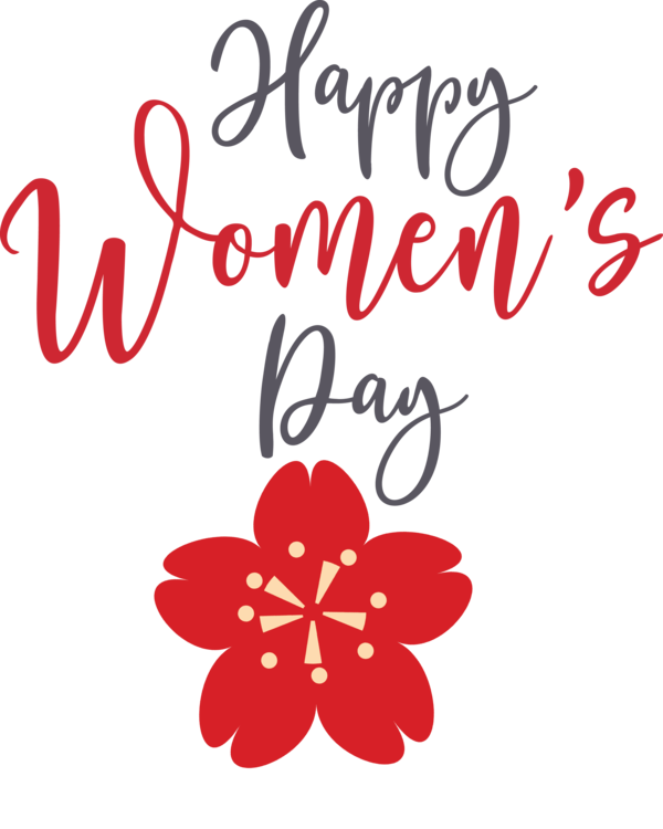 Transparent International Women's Day Flower Design Royalty-free for Women's Day for International Womens Day