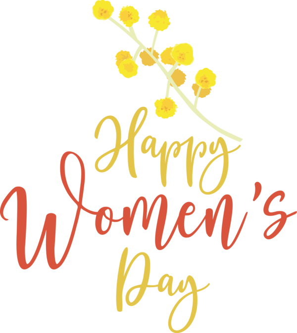 Transparent International Women's Day Cut flowers Floral design Logo for Women's Day for International Womens Day