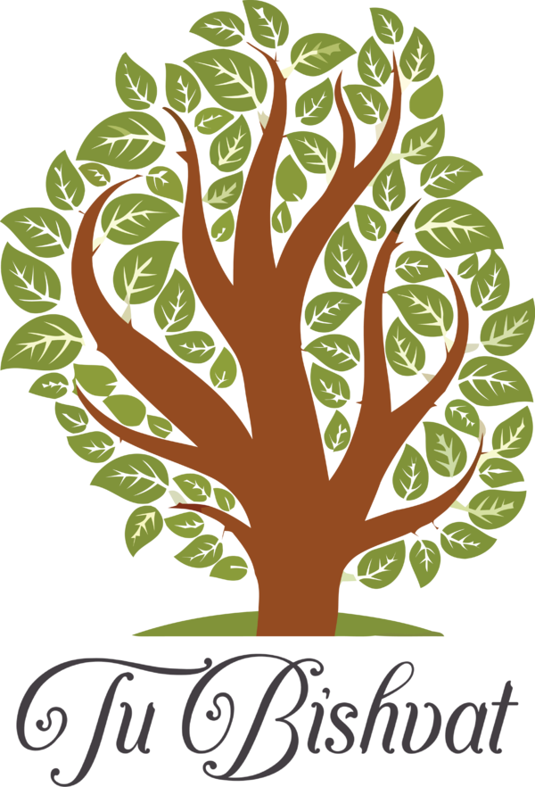 Transparent Tu Bishvat Leaf Tree Shrub for Tu Bishvat Tree for Tu Bishvat