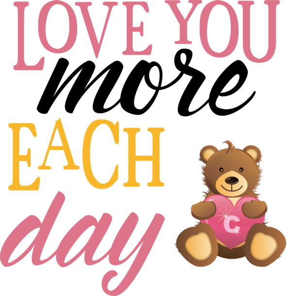 Transparent Valentine's Day Cartoon Teddy bear Bears for Valentines Day Quotes for Valentines Day
