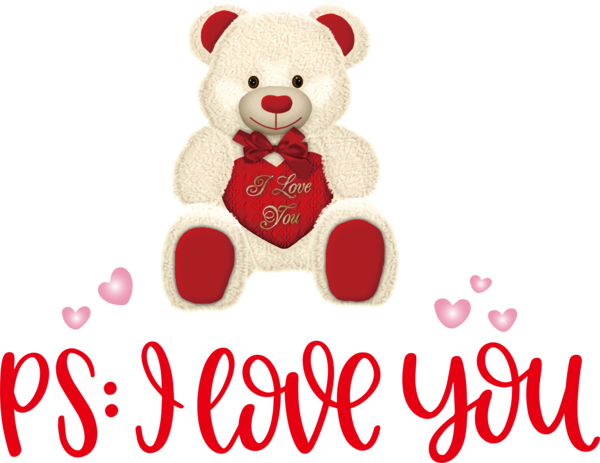 Transparent Valentine's Day Teddy bear Stuffed toy Valentine's Day for Valentines Day Quotes for Valentines Day