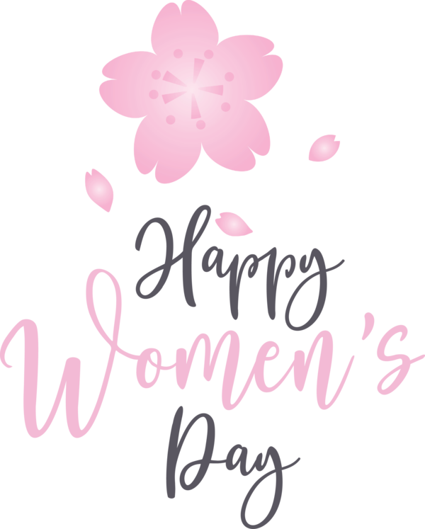 Transparent International Women's Day Logo Stencil Calligraphy for Women's Day for International Womens Day