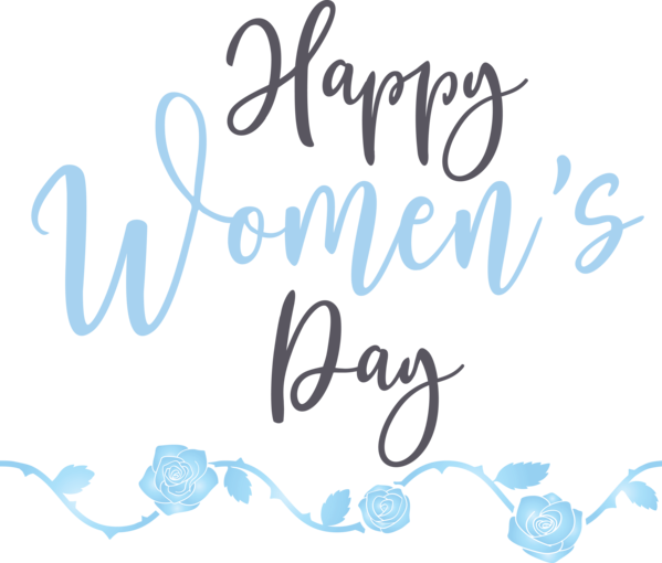 Transparent International Women's Day Calligraphy Logo Handwriting for Women's Day for International Womens Day