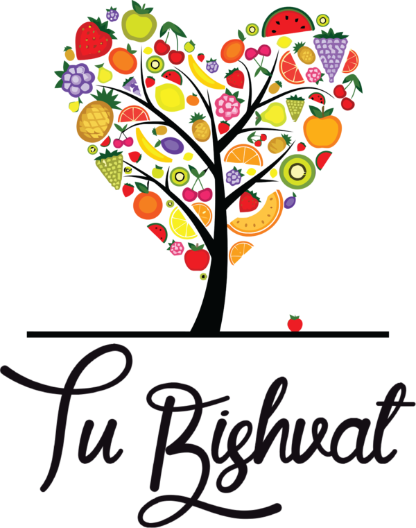 Transparent Tu Bishvat Drawing Poster Design for Tu Bishvat Tree for Tu Bishvat