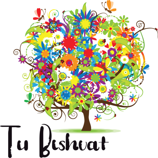 Transparent Tu Bishvat Color Tree Royalty-free for Tu Bishvat Tree for Tu Bishvat