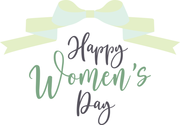 Transparent International Women's Day Logo Font Green for Women's Day for International Womens Day