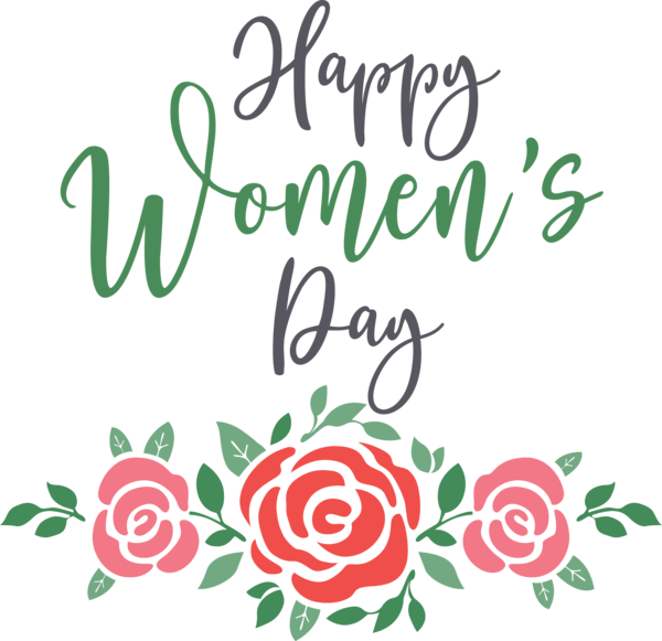 Transparent International Women's Day Flower Rose Stencil for Women's Day for International Womens Day