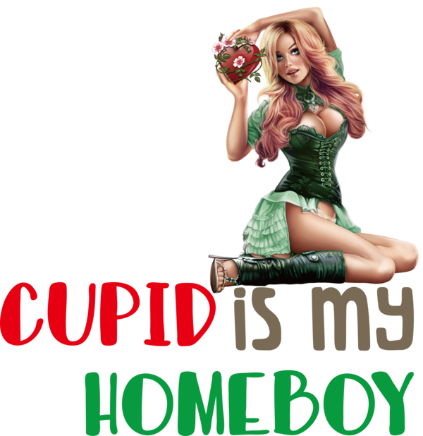 Transparent Valentine's Day Pin-up girl  Painting for Valentines Day Quotes for Valentines Day