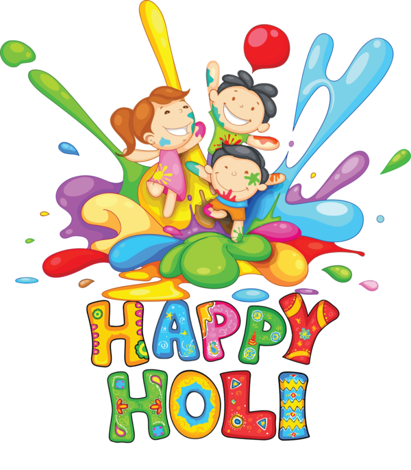 Transparent Holi Child care Creativity School for Happy Holi for Holi