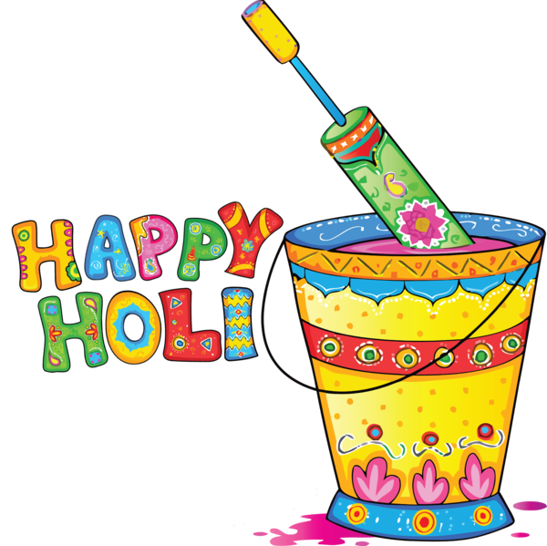 Transparent Holi Watercolor painting Photo album Design for Happy Holi for Holi