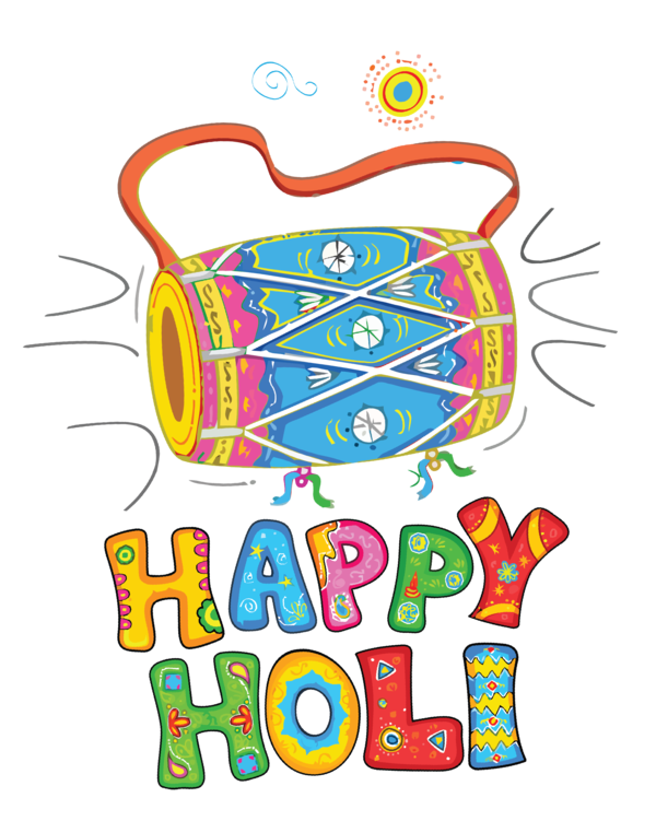 Transparent Holi Line Meter Recreation for Happy Holi for Holi
