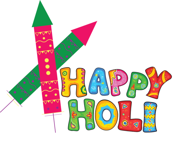 Transparent Holi Line Meter Design for Happy Holi for Holi