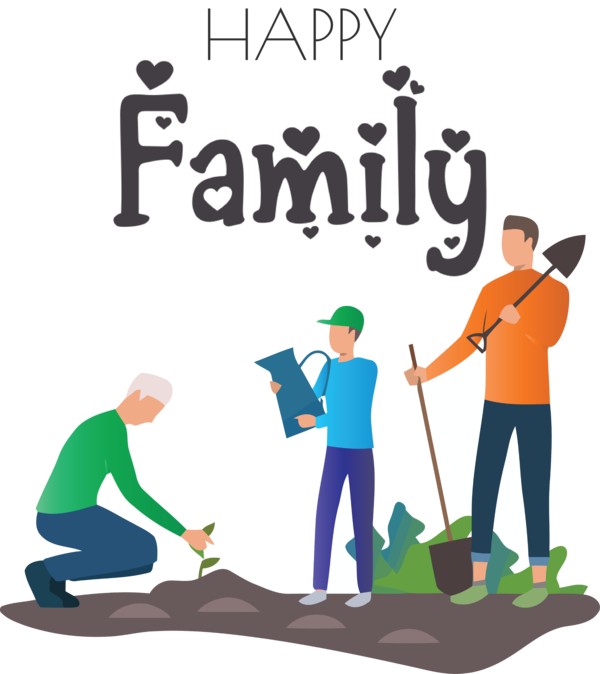 Transparent Family Day simple future in English Design Computer for Happy Family Day for Family Day
