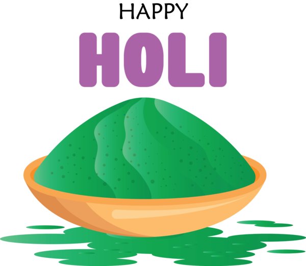 Transparent Holi Produce Green Meter for Happy Holi for Holi