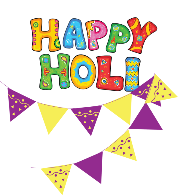 Transparent Holi Line Meter Design for Happy Holi for Holi