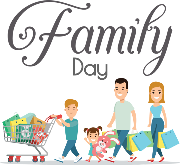 Transparent Family Day Cartoon Icon Design for Happy Family Day for Family Day
