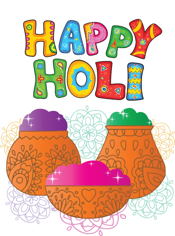 Transparent Holi Design Line Meter for Happy Holi for Holi