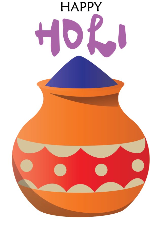 Transparent Holi Vase Flower Porcelain for Happy Holi for Holi