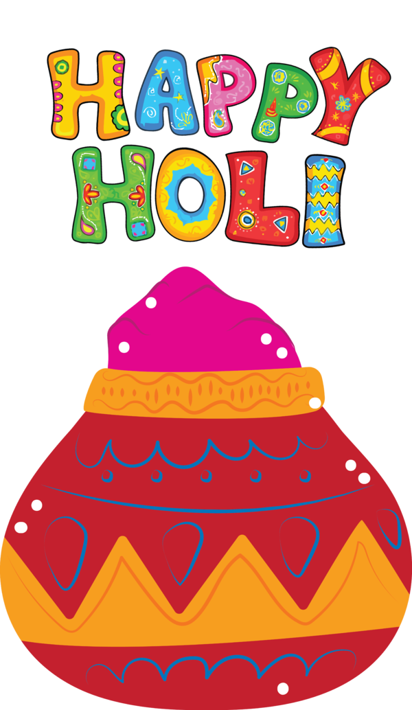 Transparent Holi Design Transparency Line for Happy Holi for Holi
