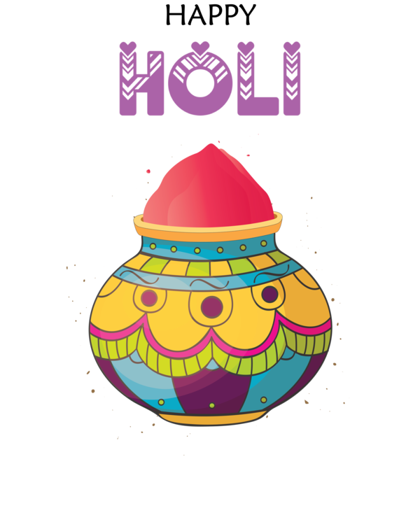 Transparent Holi Easter egg Design Line for Happy Holi for Holi