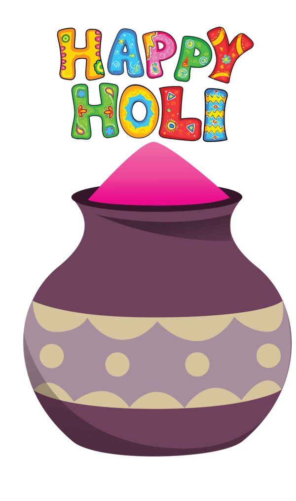 Transparent Holi Cartoon Design Meter for Happy Holi for Holi