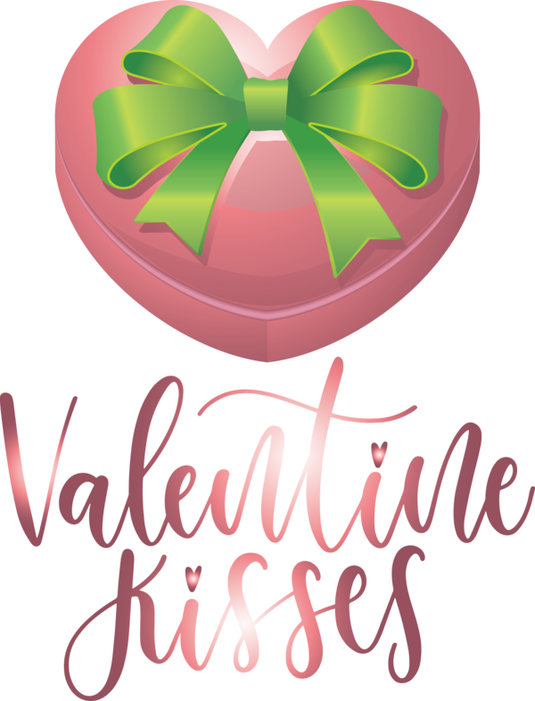 Transparent Valentine's Day Logo Leaf Meter for Kiss for Valentines Day
